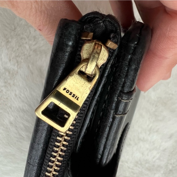 Fossil Wallet Ellis Multifunctional Black Leather - Picture 4 of 14